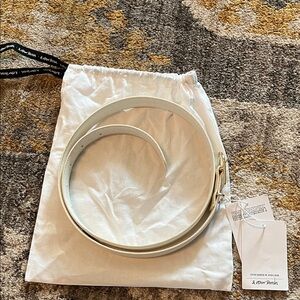 & Other Stories Cream Leather Belt